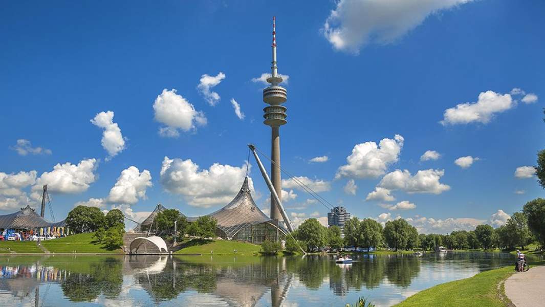 Телебашня Olympiaturm в Мюнхине