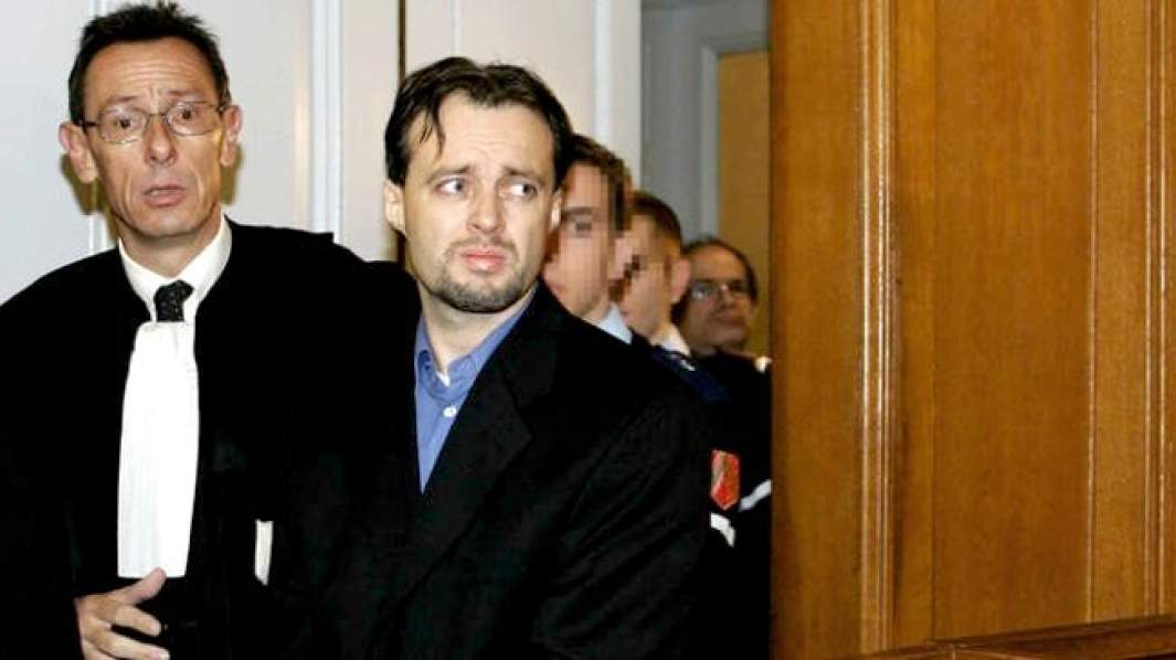 Стефан Брайтвайзер и его адвокат Ме Мозер во время судебного разбирательства в Страсбурге в 2005 году