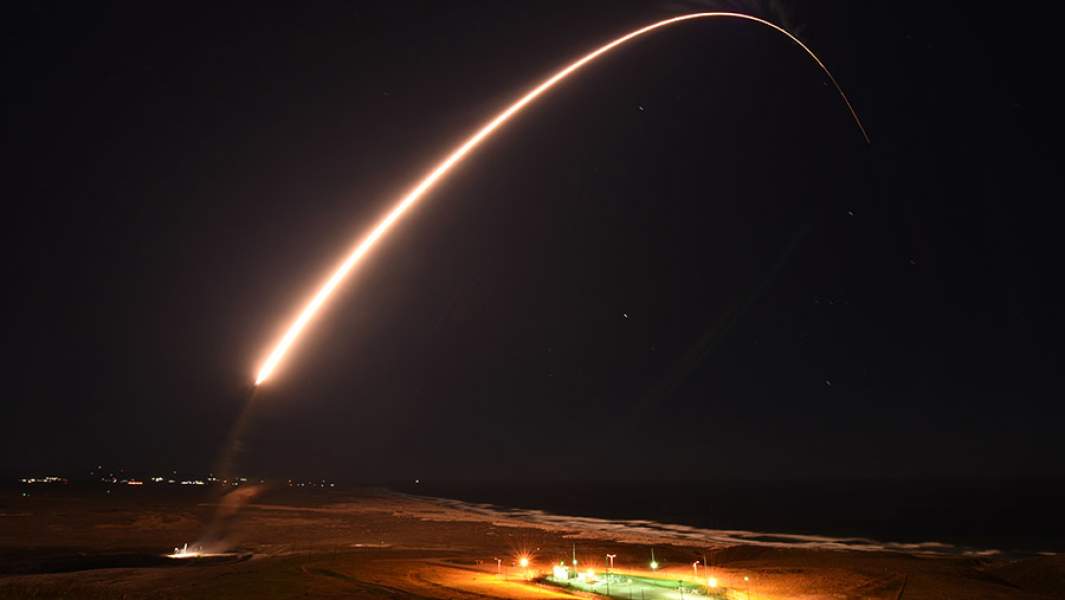 Испытательный пуск американской межконтинентальной баллистической ракеты Minuteman III
