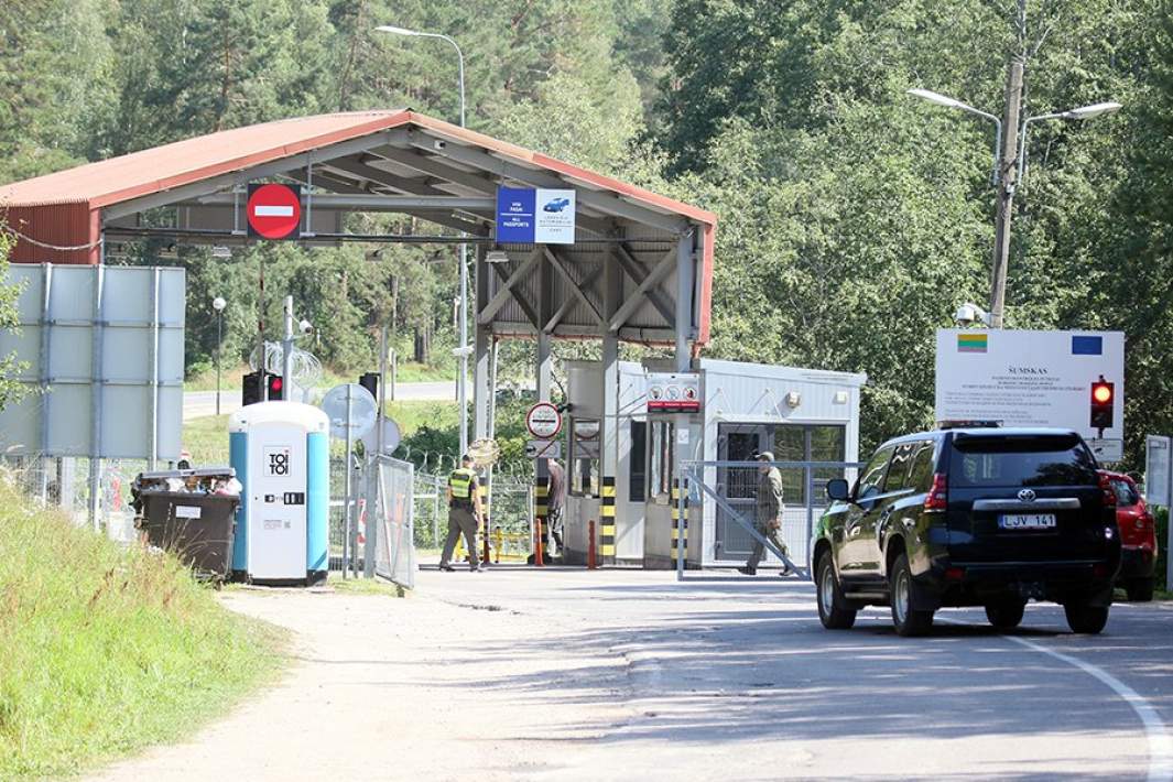 Закрытый контрольно-пропускной пункт Шумскас на границе с Белоруссией