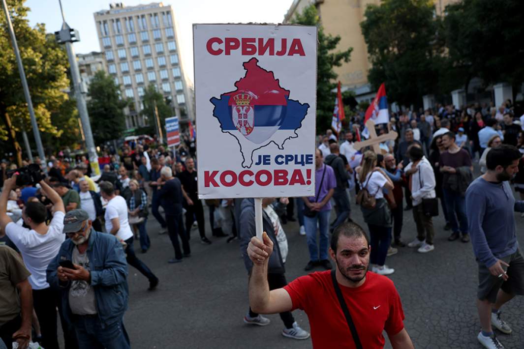 акция протеста в Белграде