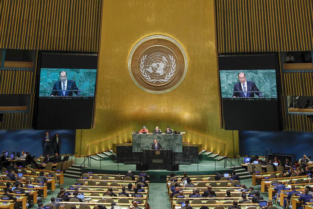 Выступление министра иностранных дел РФ Сергея Лаврова на  Генеральной Ассамблеи ООН