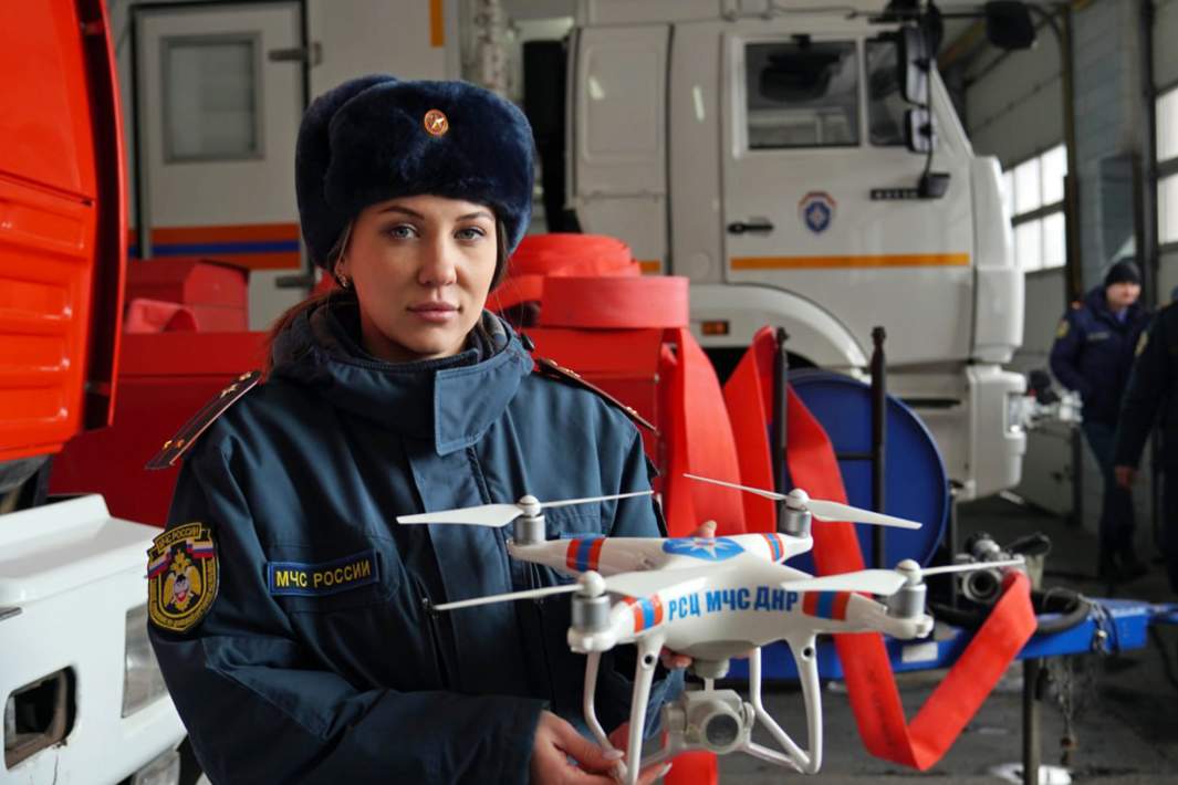 Спасатель Анастасия Яковлева – единственная девушка в ДНР, которая работает с беспилотными аппаратами