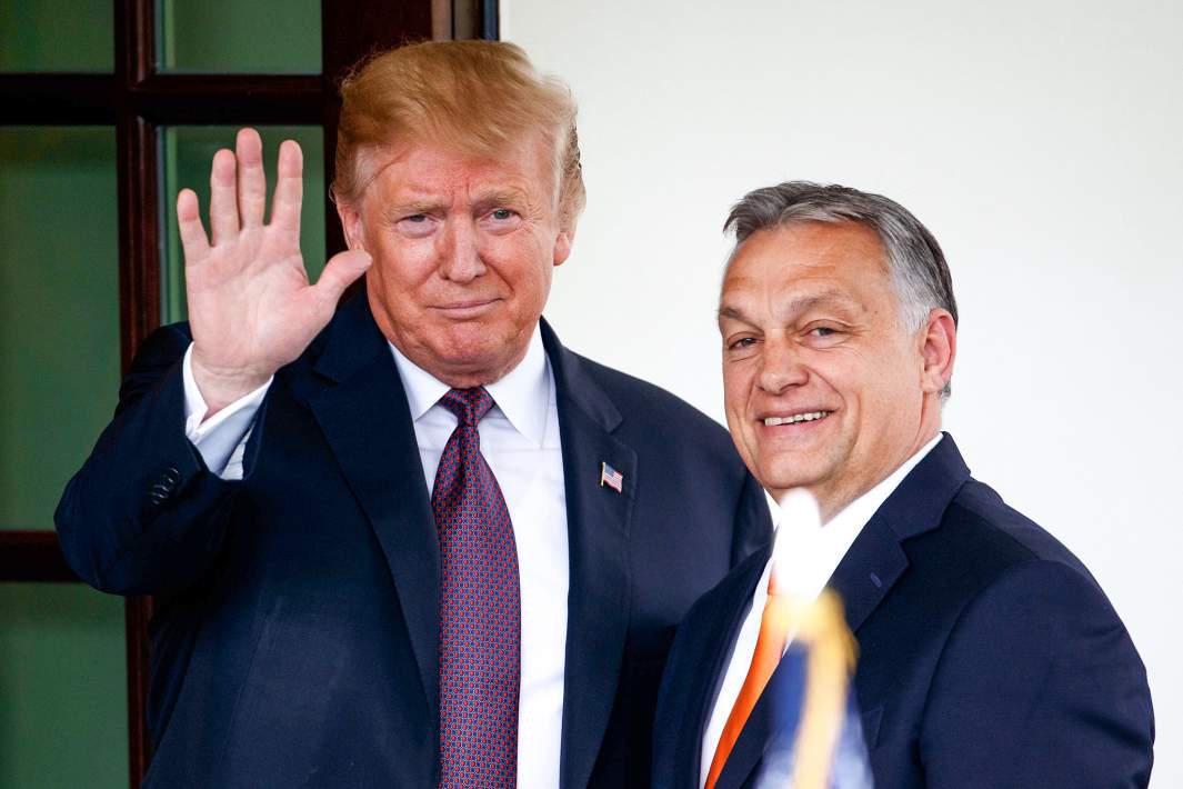 Экс-президент США Дональд Трамп и премьер-министр Венгрии Виктор Орбан на одной из встреч