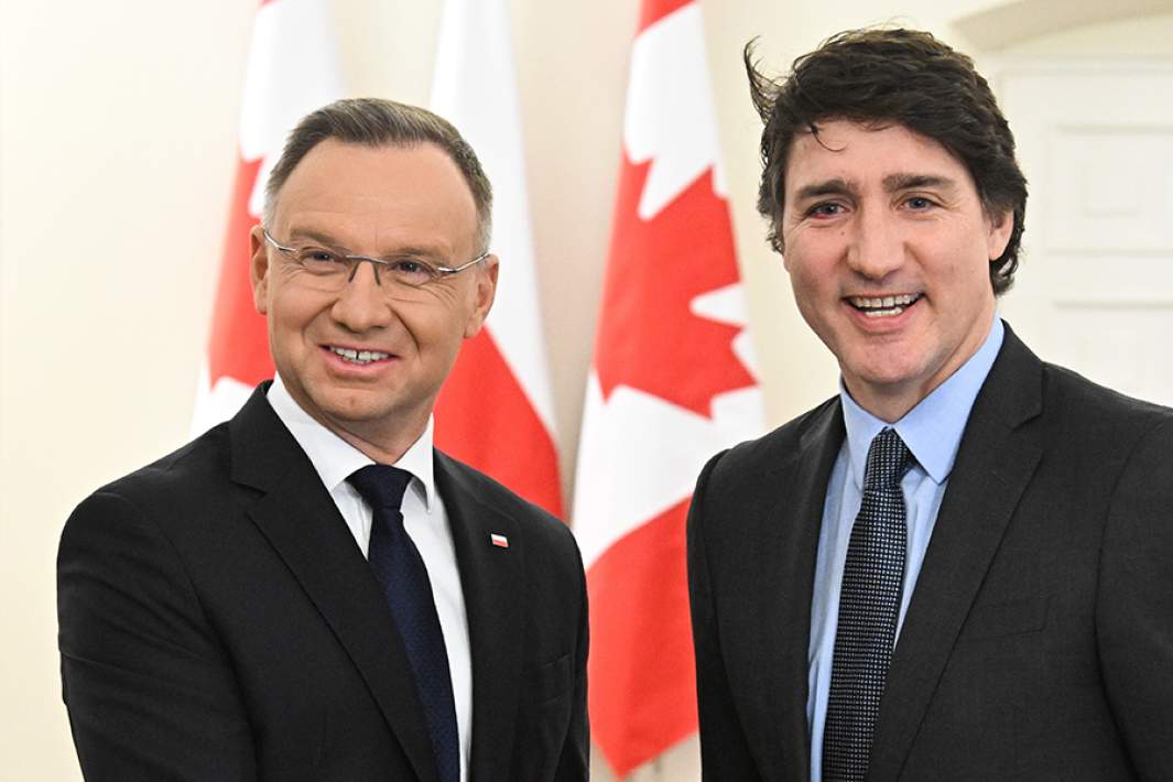 Президент Польши Анджей Дуда, премьер-министр Канады Джастин Трюдо 