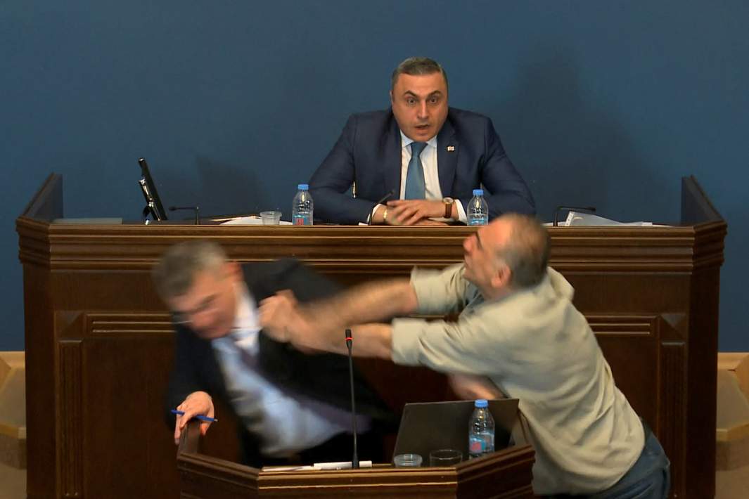 драка в парламенте Грузии