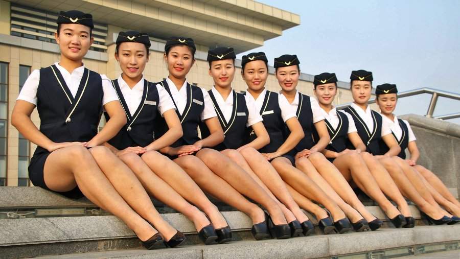 Pictures of young teens as stewardesses