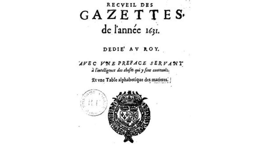 30 мая 1630 года увидела свет первая европейская газета La Gazette