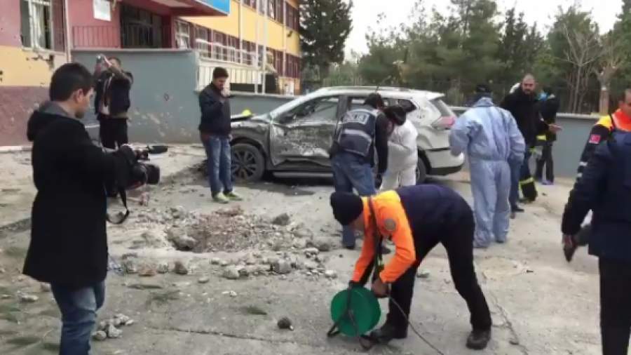 Опубликовано видео из турецкой школы, где снарядом убило двух человек