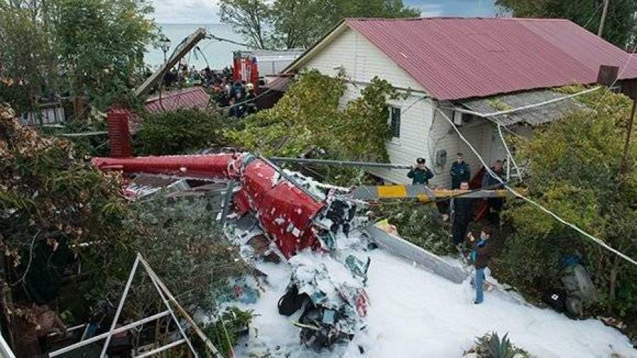 В Сочи упал вертолет: один погибший, пятеро раненых