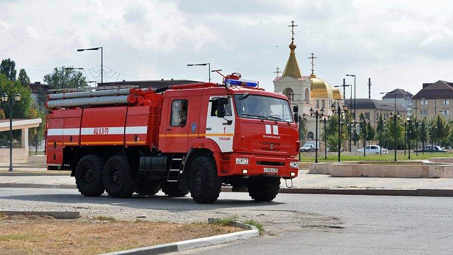 На основном рынке Грозного произошел пожар На основном рынке Грозного произошел пожар
