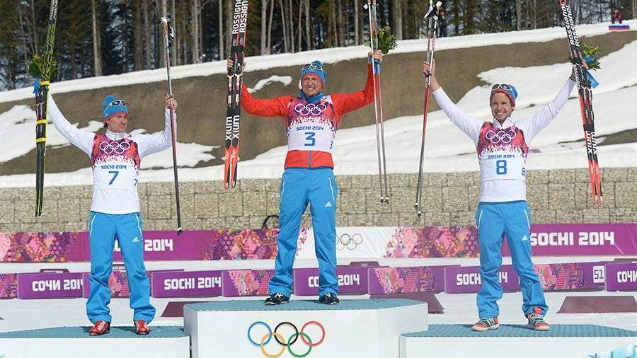 Александр Легков Сочи 2014 награждение