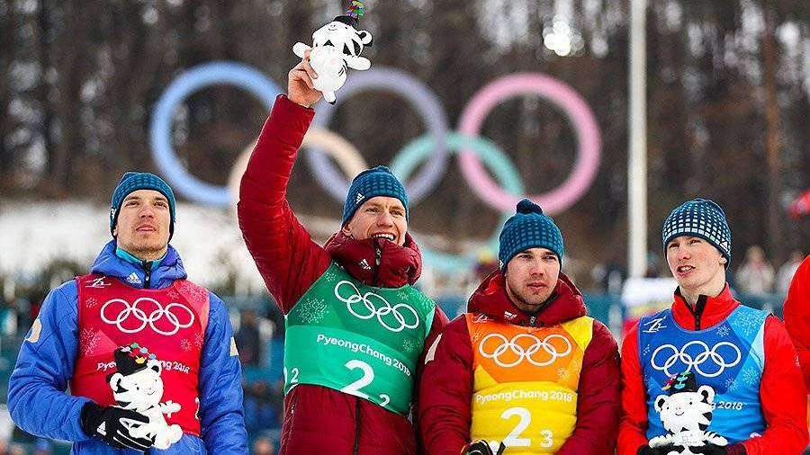 Александр Большунов и Денис Спицов олимпиада 2018