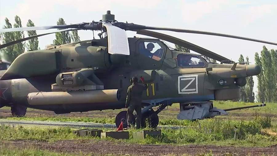 The crews of helicopters “Alligator” Ka-52 destroyed the strongholds of the Armed Forces of Ukraine