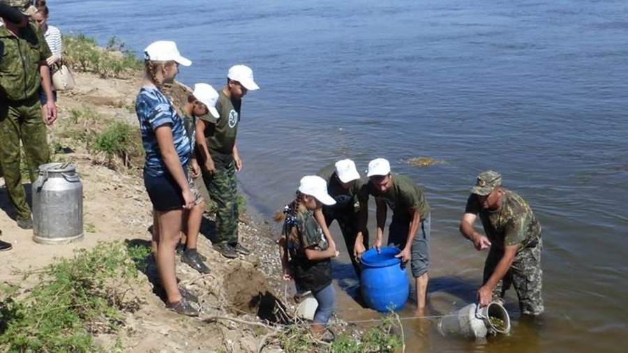 Участники отряда «Голубой патруль»