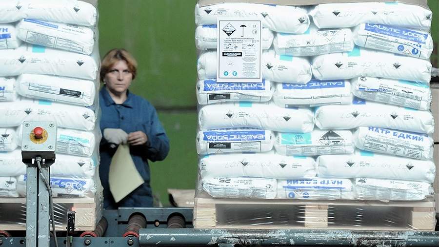 Линия погрузки гранулированной каустической соды на производстве ОАО «Каустик», Волгоград