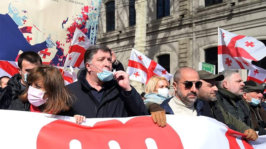 Акция протеста оппозиции в Тбилиси