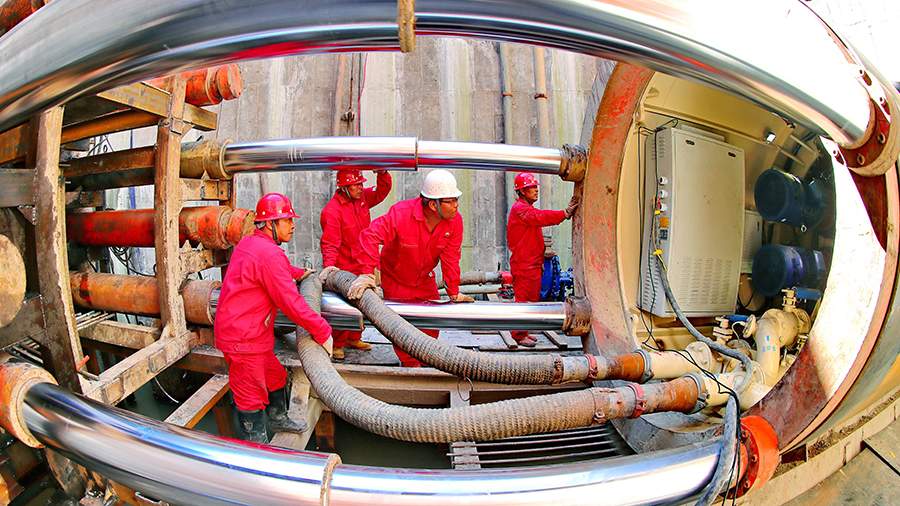 Строительство участка восточного маршрута китайско-российского газопровода в Циньхуандао