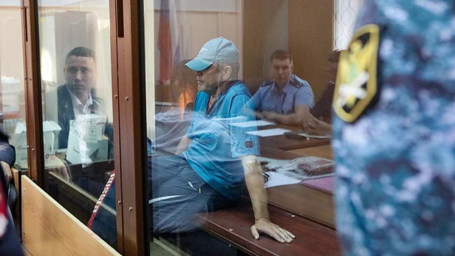 Бывший заместитель начальника ГУ МВД России по Санкт-Петербургу и Ленинградской области Иван Абакумов на заседании Басманного суда Москвы по делу о злоупотреблении должностными полномочиями