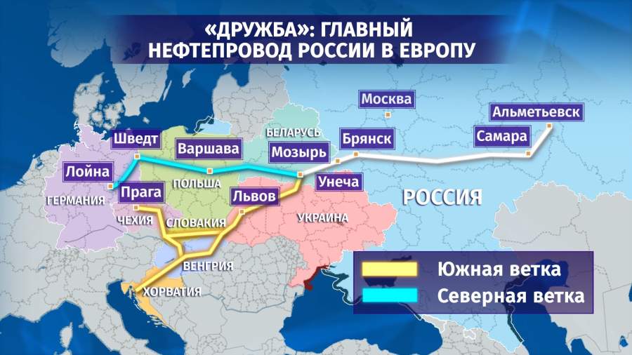 Киевский режим остановил прокачку по нефтепроводу Дружба.