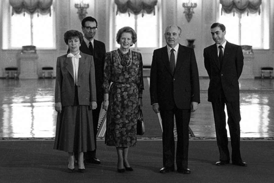 Официальный прием в Кремле во время визита в Советский Союз в 1987 году