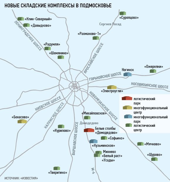 Карта москвы с шоссе