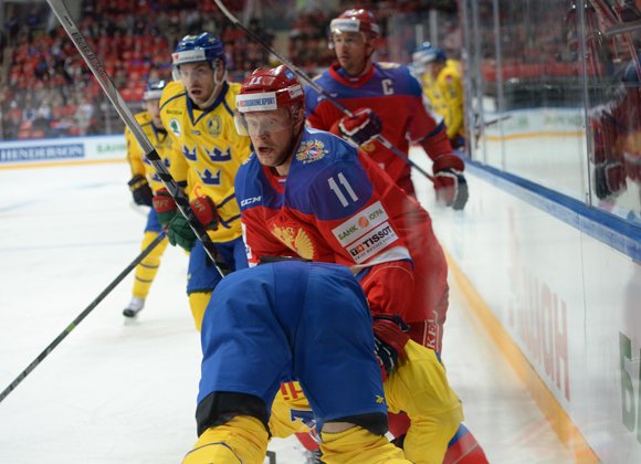 Сборная России уступила шведам в первом матче Кубка «Первого канала»