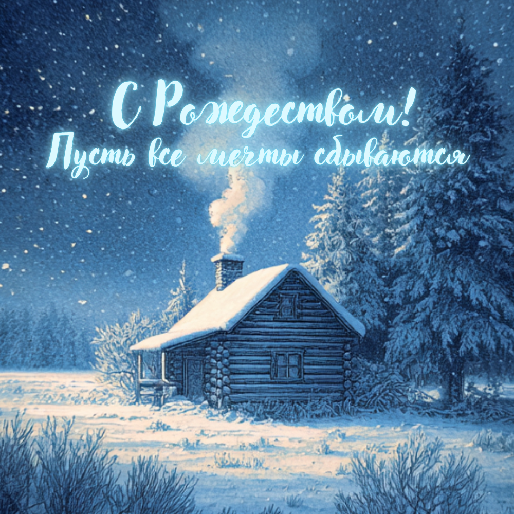 Открытка с Рождеством Христовым