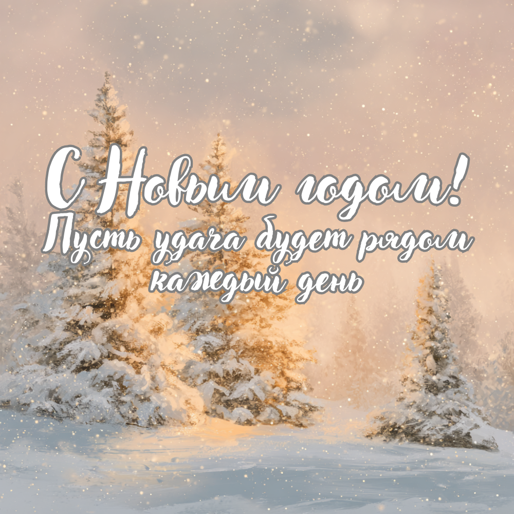 Открытка с Новым годом 2026