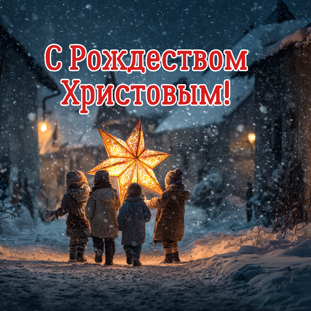 Открытка с Рождеством Христовым