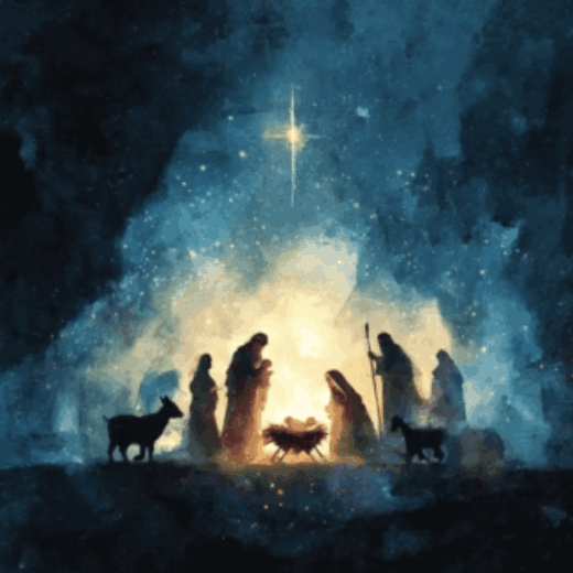 Открытка с Рождеством Христовым