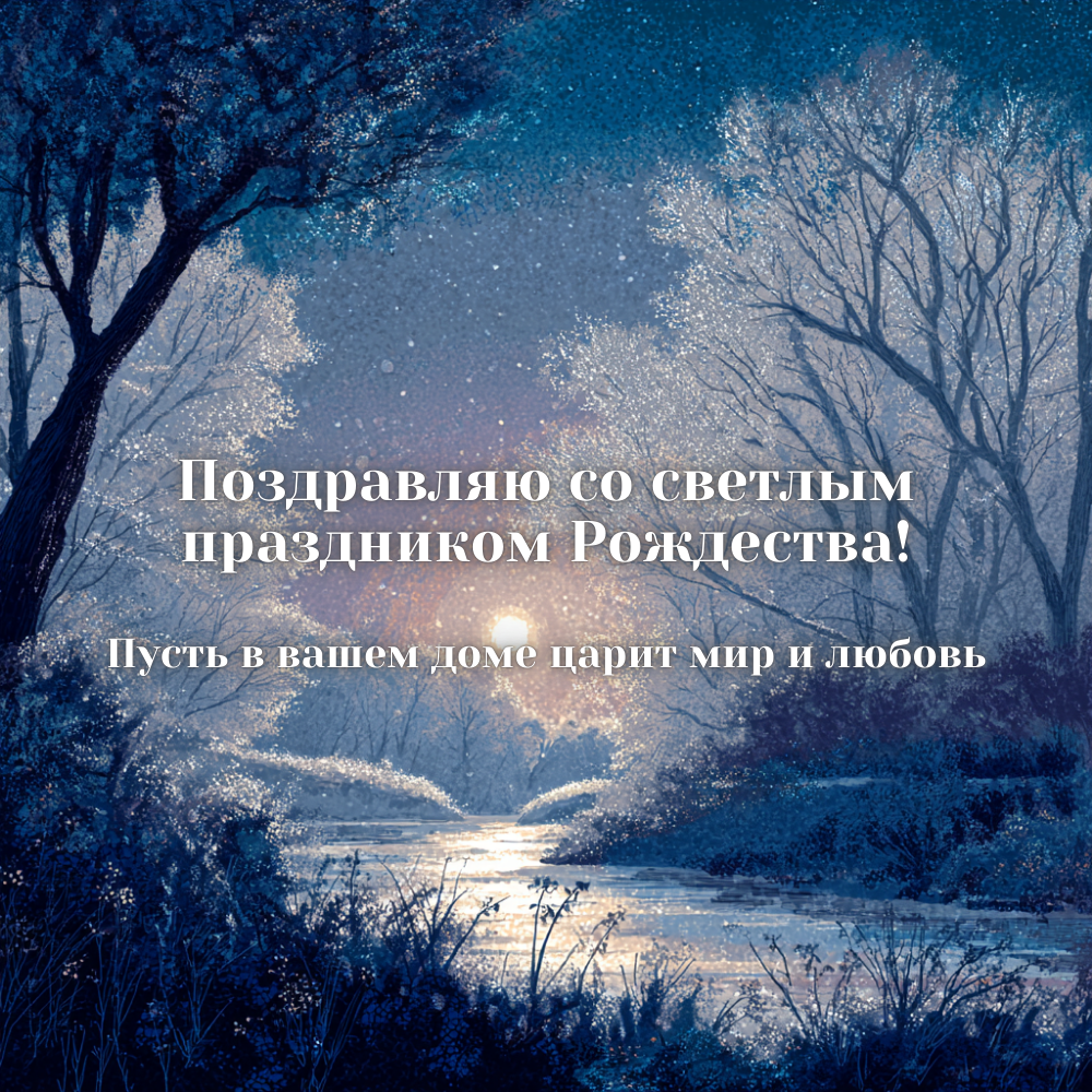Открытка с Рождеством Христовым