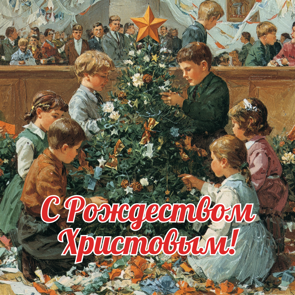 Открытка с Рождеством Христовым