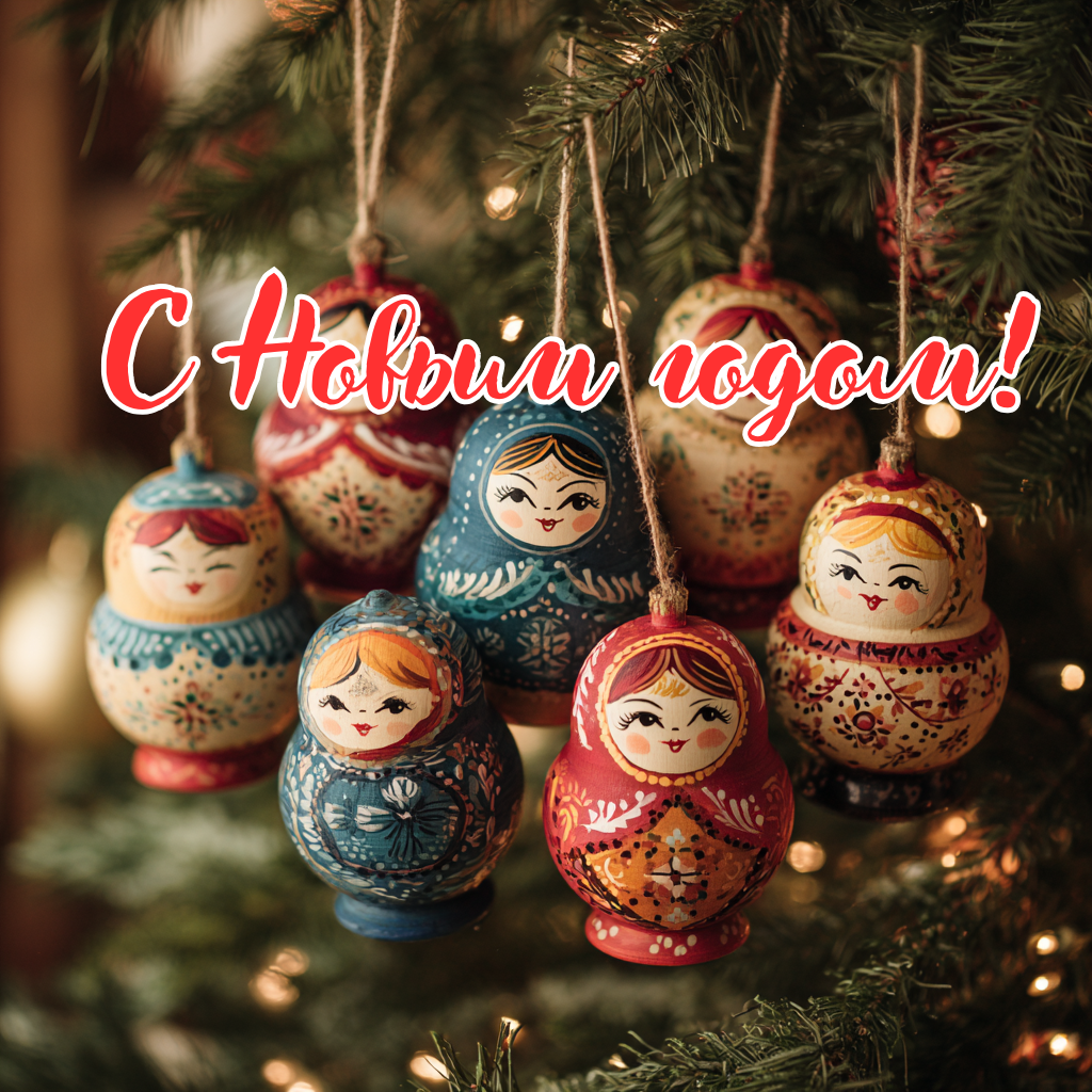 Открытка с Новым годом 2026