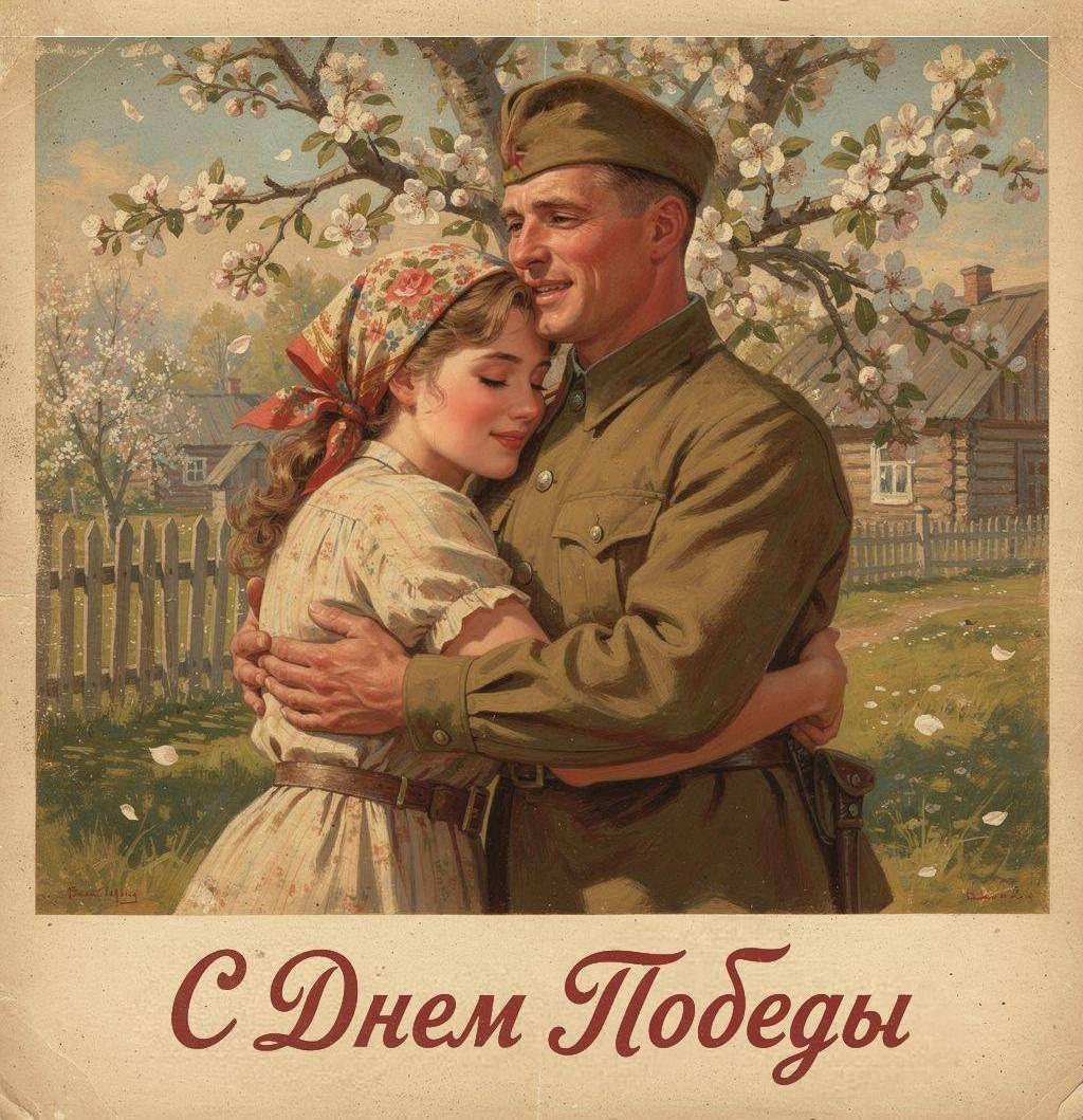 С Днем Победы, открытки в советском стиле с 9 Мая