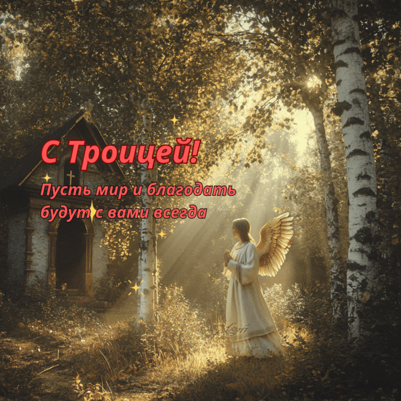Красивая открытка с Троицей для мамы — скачать бесплатно
