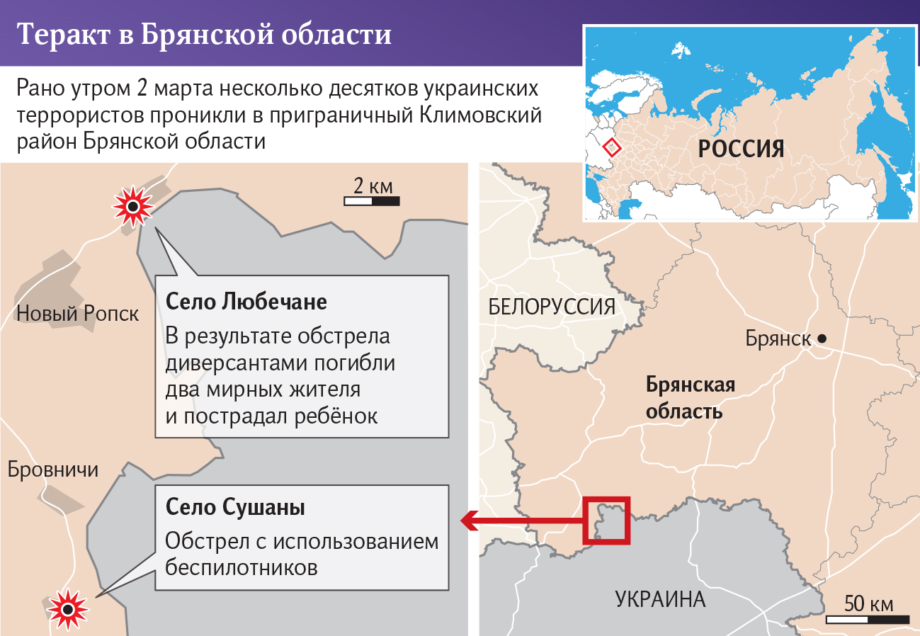 Брянская область карта россии и украины