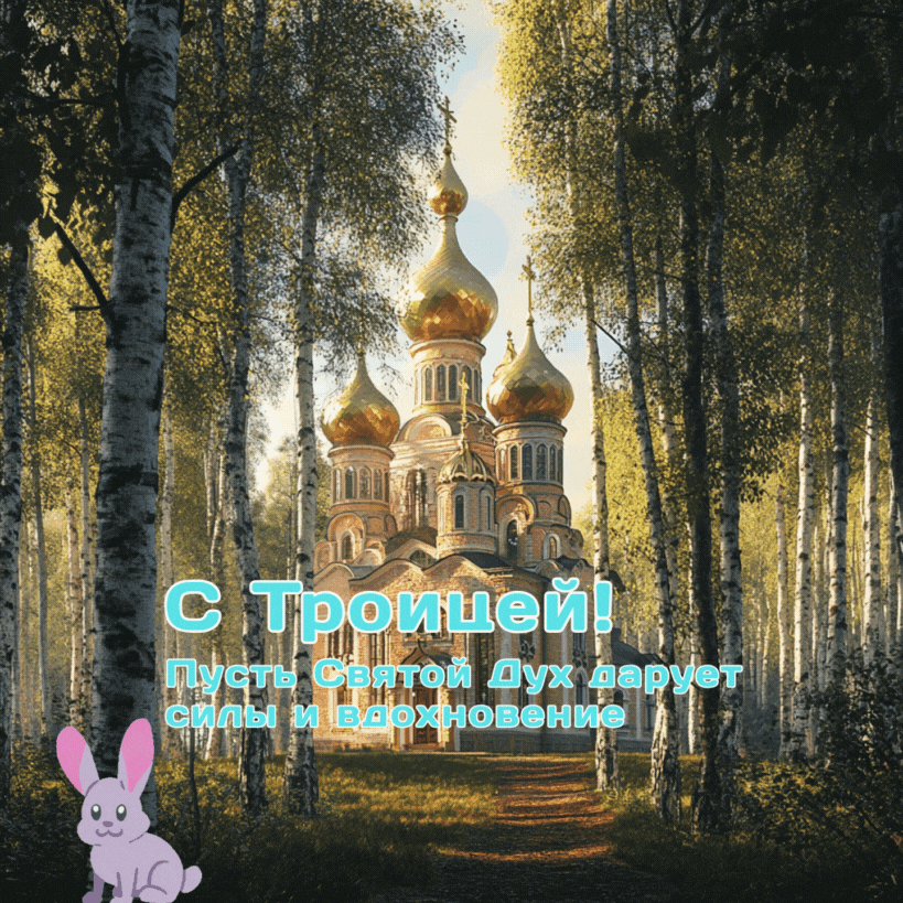 Gif с Троицей для друзей — скачать бесплатно и поздравить близких