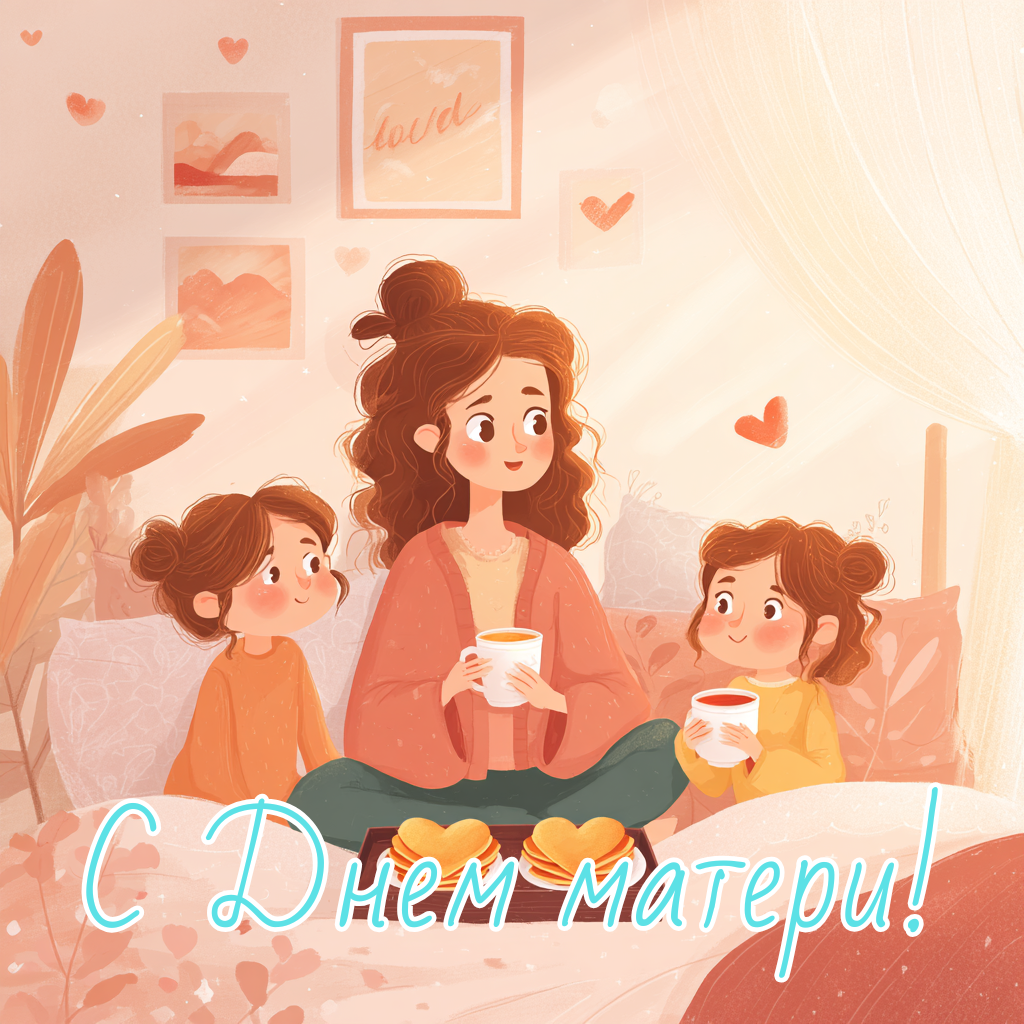 Красивая открытка ко Дню матери