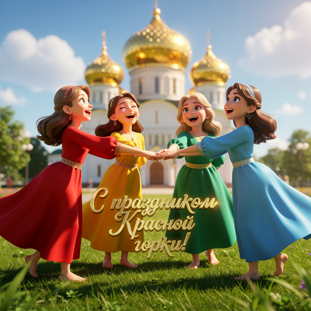 Открытка с Красной горкой