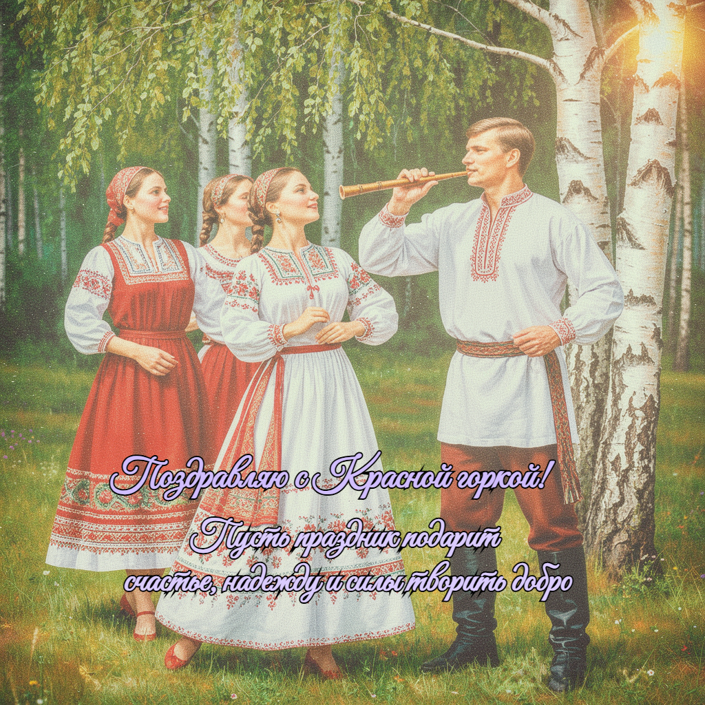 Открытка с Красной горкой