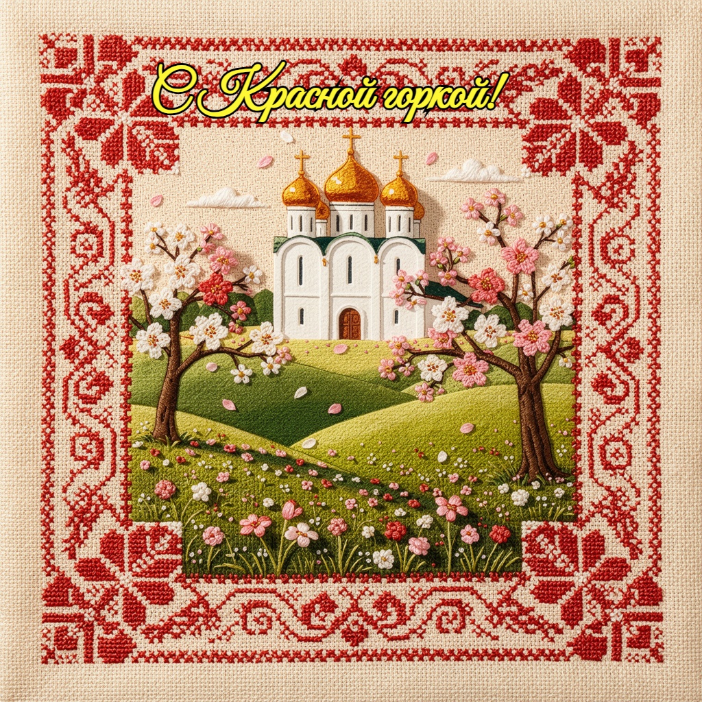 Открытка с Красной горкой