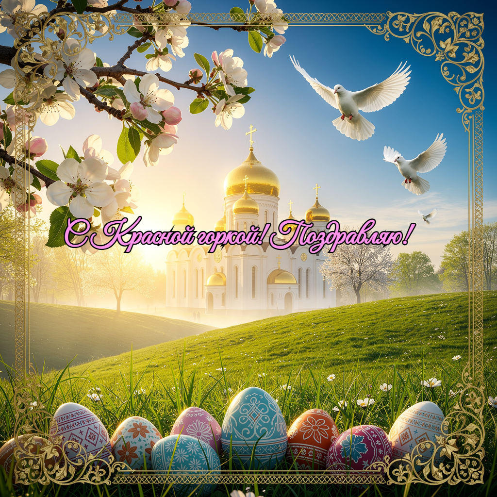 Открытка с Красной горкой