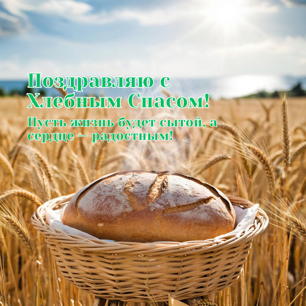 Летний коллаж с Хлебным спасом — пожелание уюта для всей семьи