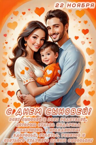 Открытка с Днем сыновей