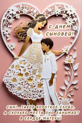 Открытка с Днем сыновей