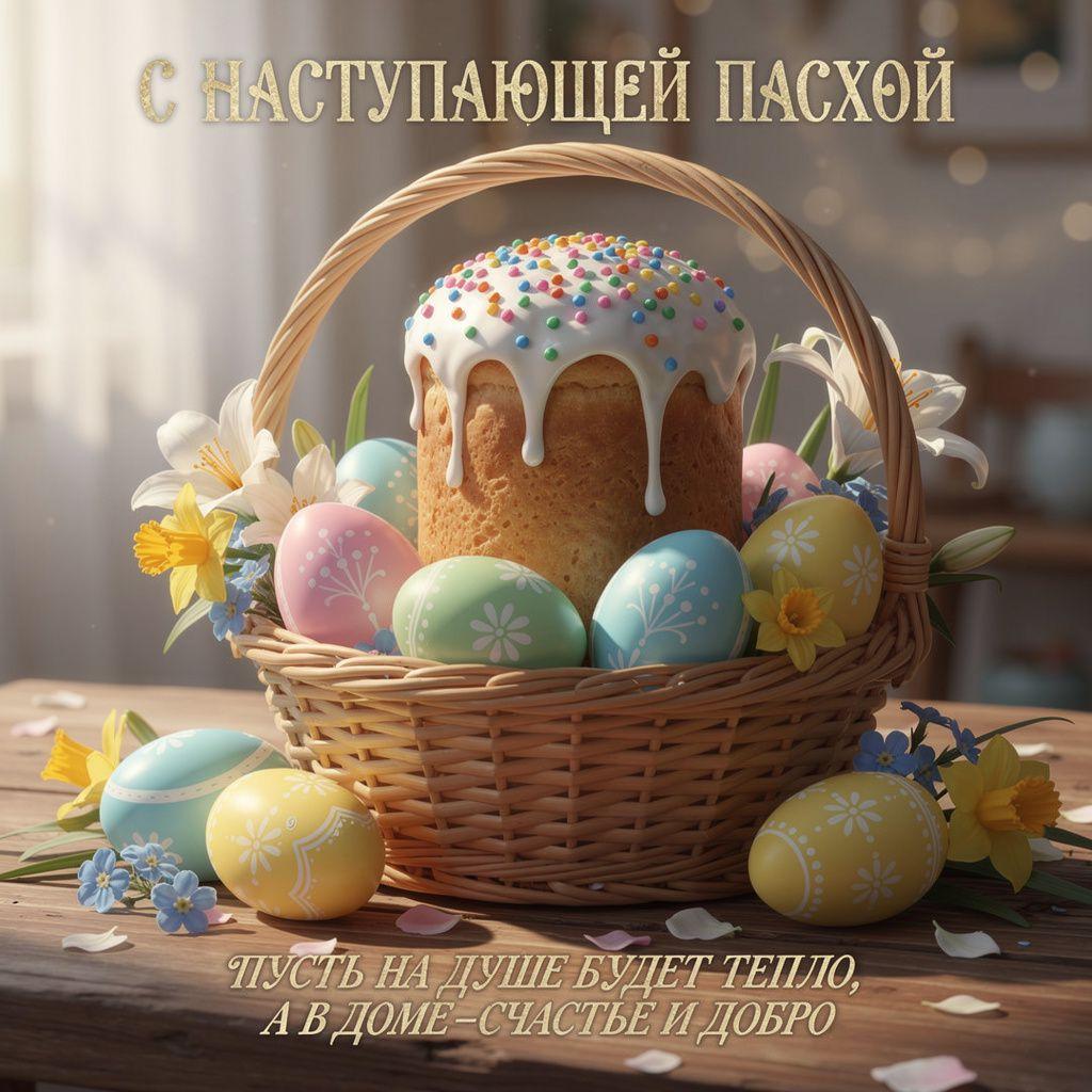 С наступающей Пасхой, красивые открытки