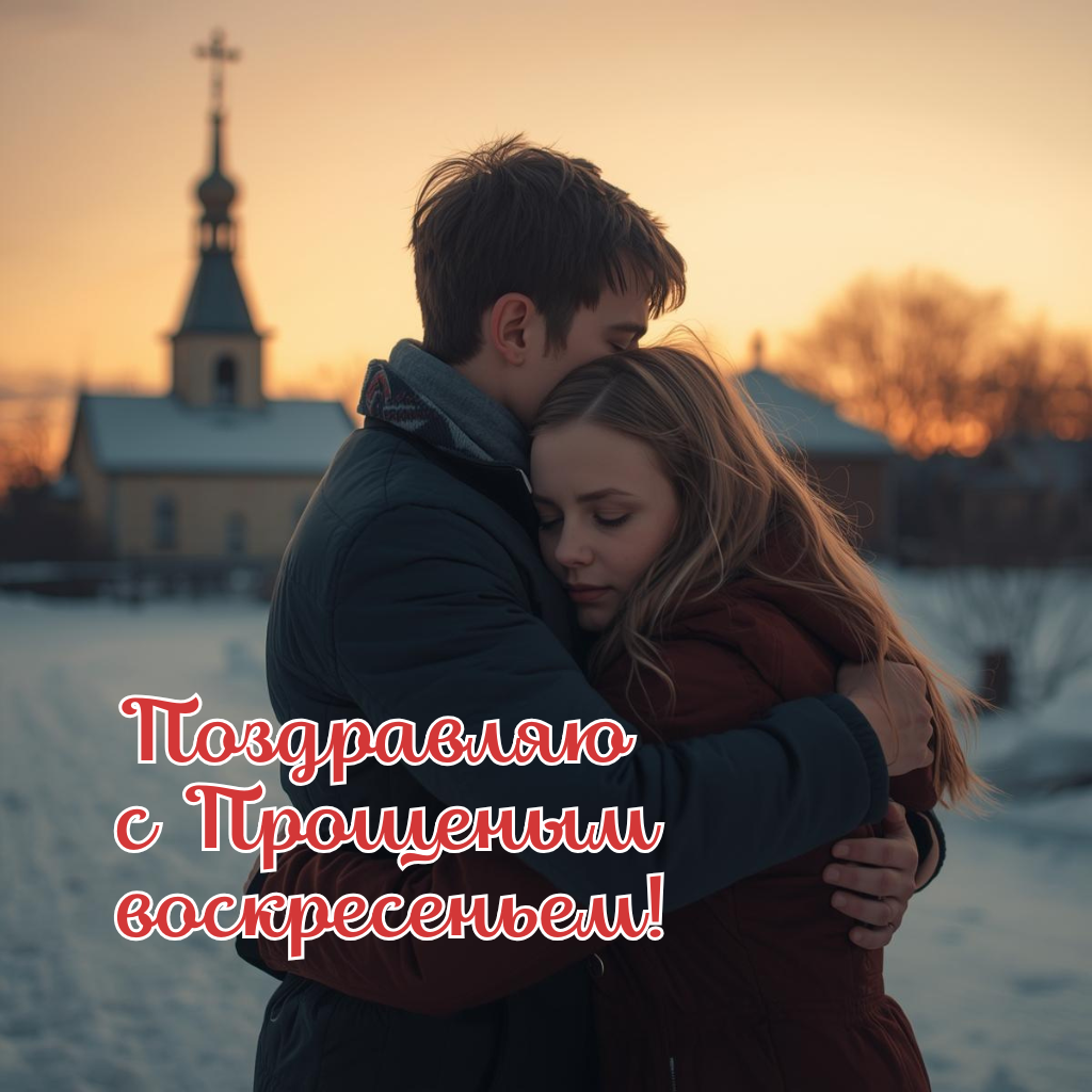 С Прощенным воскресеньем — гифка: обнимаю и прошу прощения от души