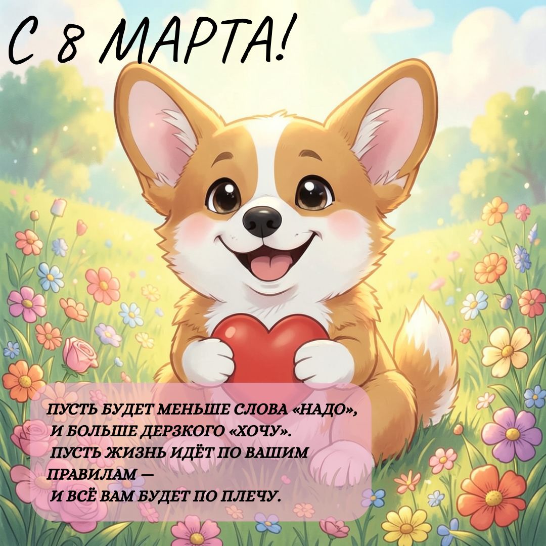 Открытка с 8 Марта