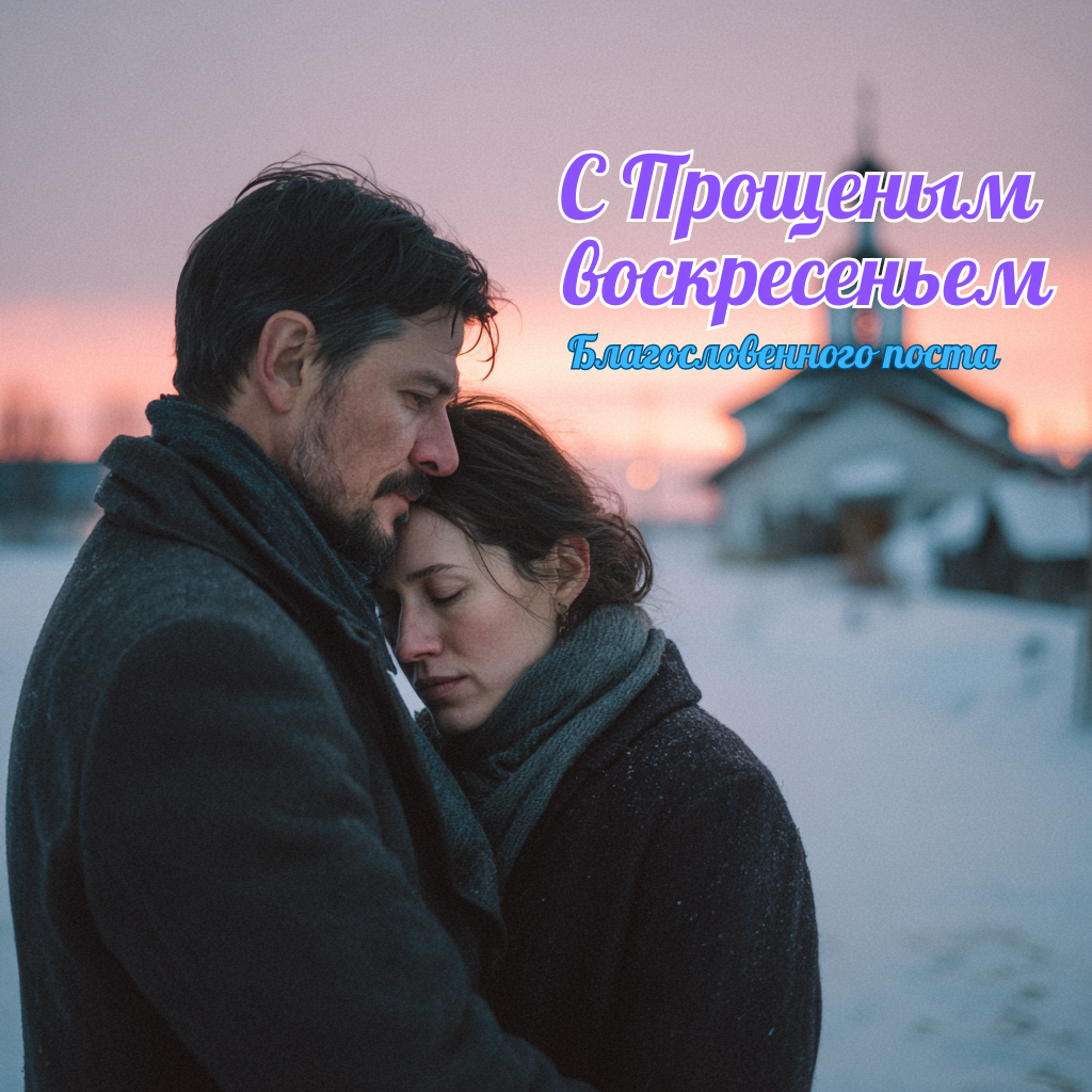 Открытка: С Прощеным воскресеньем — желаю мира, терпения и согласия